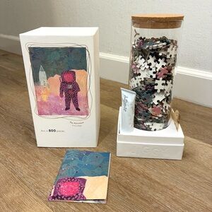JIGGY The Astronaut 800 Piece Puzzle Emma Repp Glass Jar Complete